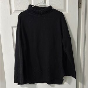 H&M Black Cowl Neck Sweater Minimalist Style